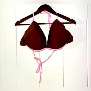 Ujena Bahama Underwire Tie Bikini Top 2X Beach Full Coverage‎ Triangle Halter